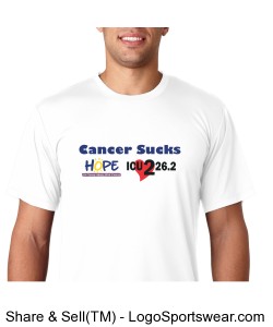 Hope for Young Adults with Cancer/ICU 2 26.2 Hanes 4 oz. Cool Dri T-Shirt Design Zoom